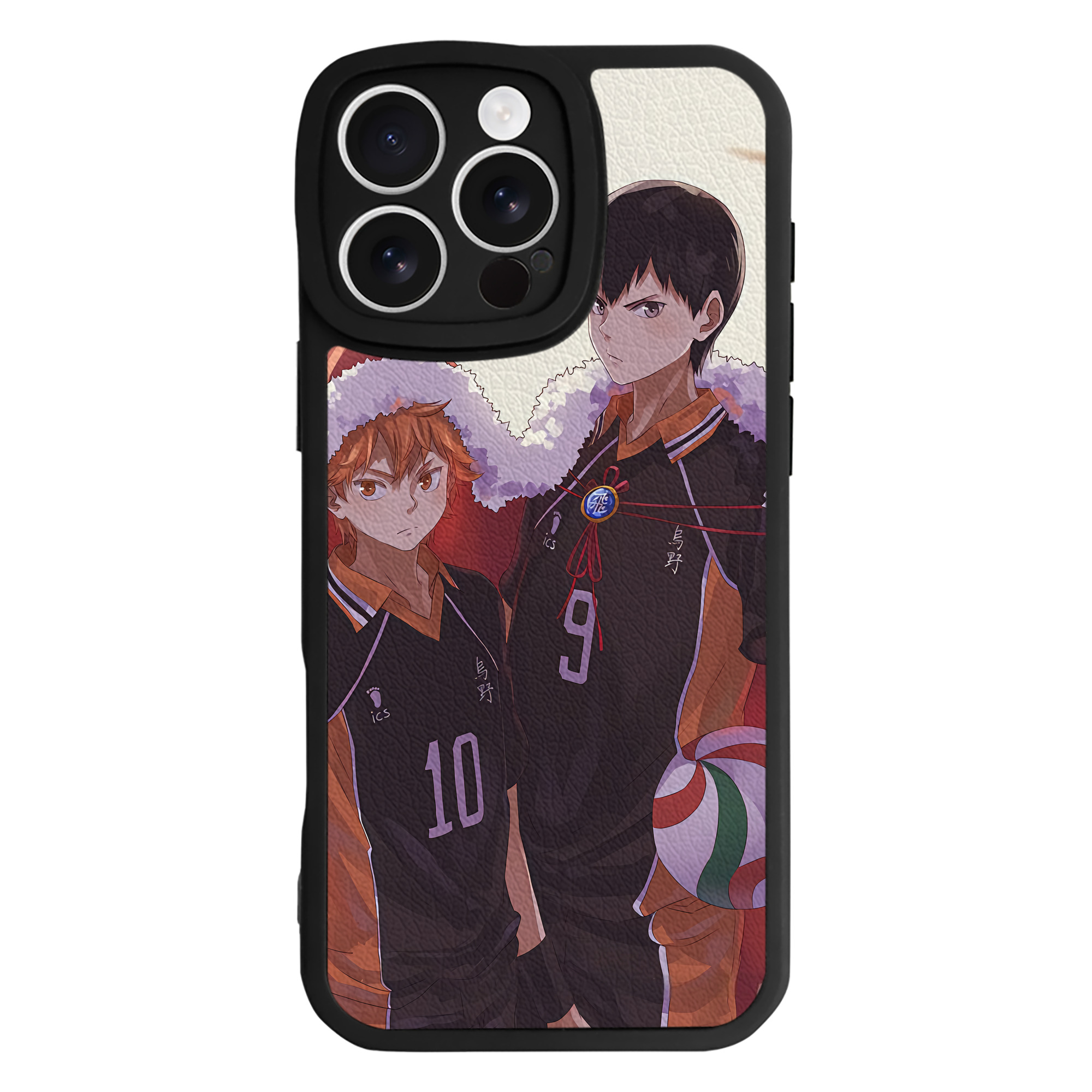 （画像用） ハイキュー!! Haikyu!! 【iPhone 16シリーズ対応】シリコンスマホケース（レザー調） 材質：シリコン